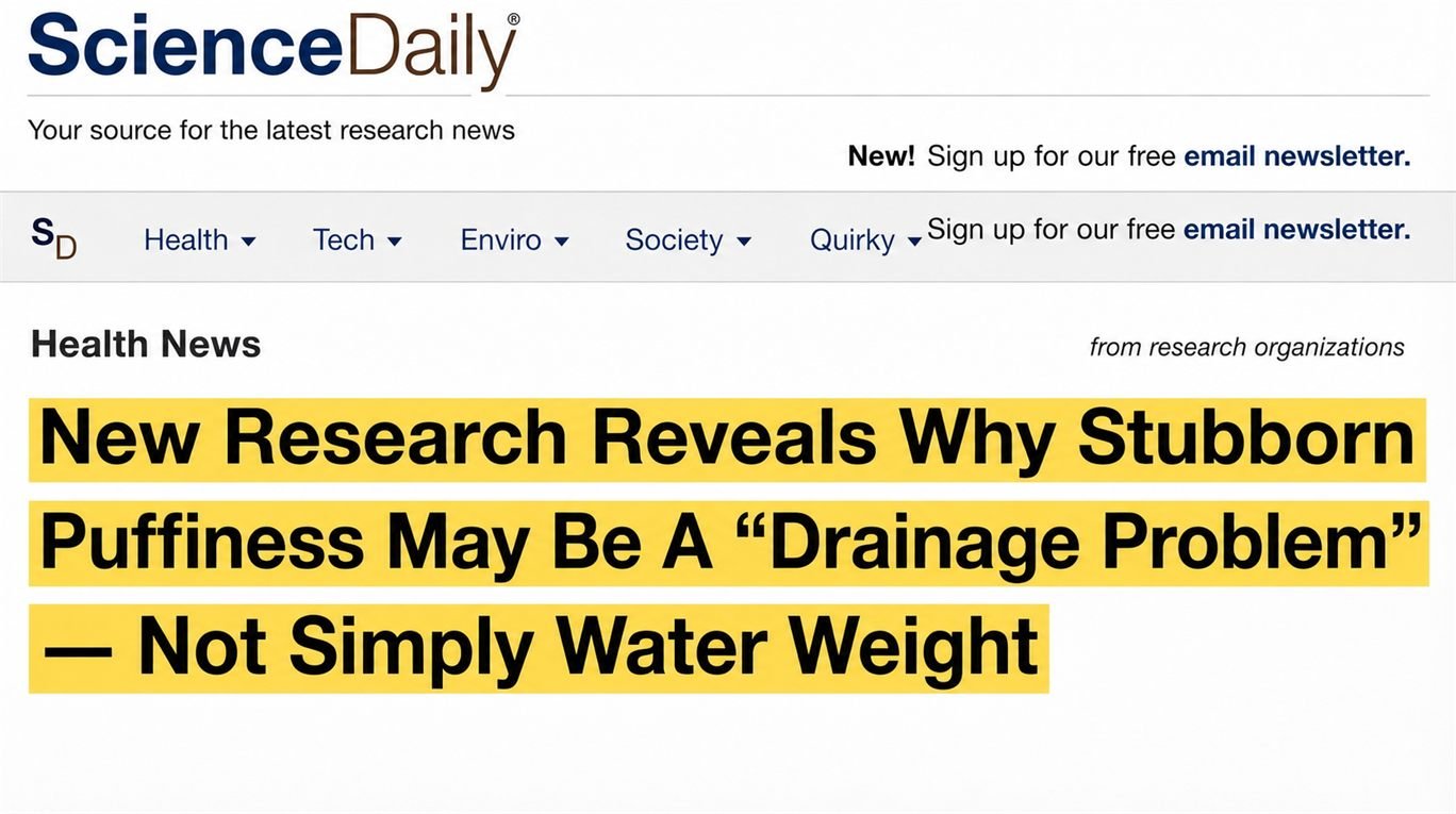 New research reveals why stubborn puffiness may be a drainage problem — not simply water weight